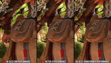 FSR 4 vs DLSS CNN vs DLSS Transformer. (Image source: Digital Foundry)