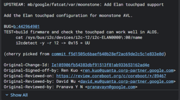 Chromium Gerrit entry for Acer Googlebook 14