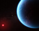 A visualization of K2-18b based on current scientific data, showing what the distant exoplanet might look like. (Image Source : NASA, ESA, Joseph Olmsted)