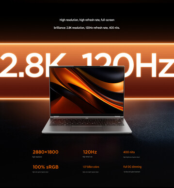 Screen specs of the laptop (machine translated)