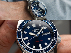 The Seiko SRPL83K1 (pictured) has a deep blue dial.