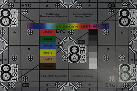 Picture taken of the test chart