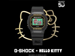 The Casio G-SHOCK x Hello Kitty DW-5600KT24-1 JR. (Image source: Casio)