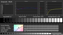 CalMAN: grayscale tracking (after calibration)