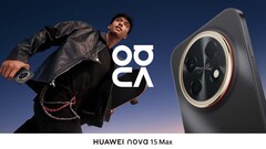 The Huawei Nova 15 Max in black colorway