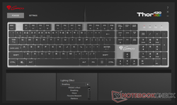 Other than setting up profiles, the only other feature is controlling the keyboard's backlight.