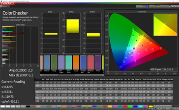 CalMAN Color Accuracy (sRGB Target Color Space) - Profile: Warm