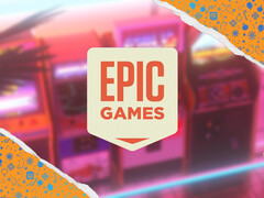 The upcoming free game could be another indie title. Pictured: edited cover picture of Arcade Paradise. (Image source: Epic Games Store)