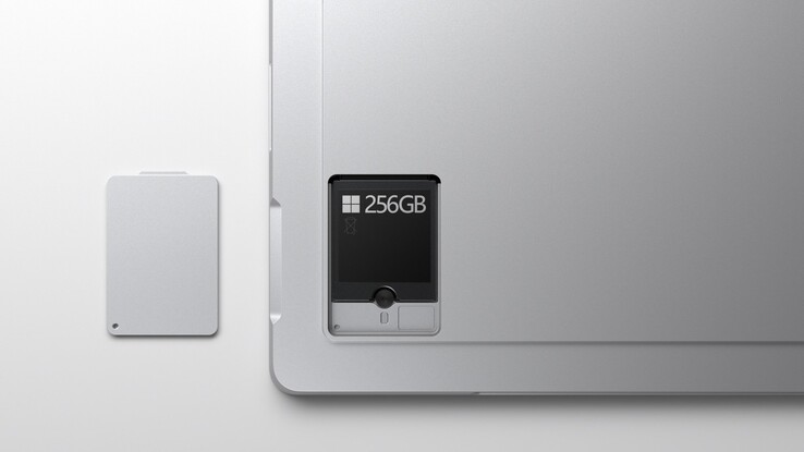 A look at the M.2 2230 SSD on the Surface Pro 7 Plus. (Image source: Microsoft)