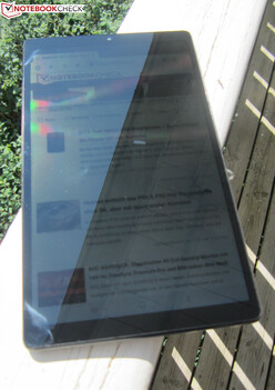 Outdoor use (direct sunlight, maximum display brightness)