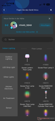 Easy to add in the app