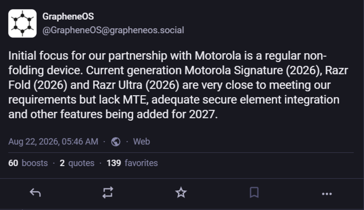 Graphene will not support current Motorola flagship