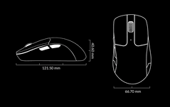 Keychron M2 8K gaming mouse dimensions