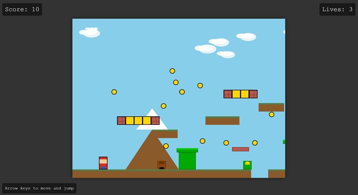 Manus AI agent created a working video game when asked "Can you make me a Super Mario game but in Minecraft style?". (Image source: Manus AI)