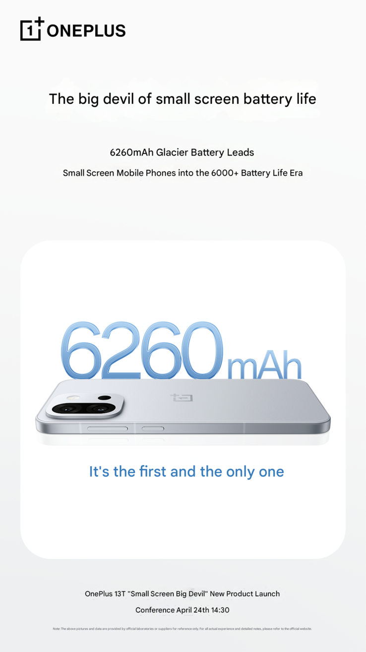 OnePlus confirms the battery capacity of 13T (Image source: OnePlus - machine translated)