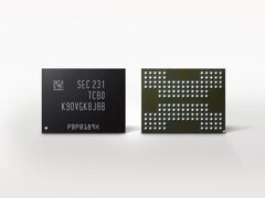 A render of Samsung 8th-Generation V-NAND memory chips