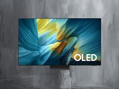 Front of Samsung S95F OLED TV shown