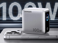 The 4-port Nexode Pro 100W charger has a discounted launch price of $54.99. Pictured: a promo picture highlighting the fast charging capability of the charger.