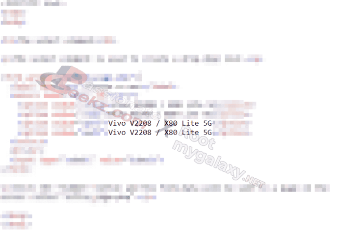 The code allegedly referencing a Vivo "X80 Lite". (Source: PassionateGeekz x RootMyGalaxy)
