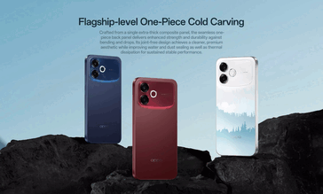The Oppo F33 Pro 5G comes in misty forest, starry blue, and passion red colorways