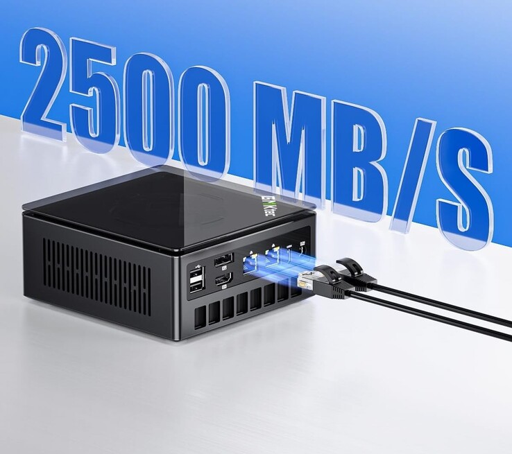 The GMKtec K8 Plus Mini PC also features dual 2.5 Gigabit Ethernet ports.