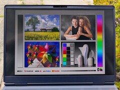 Outdoors under shade. Alienware laptops are not really designed for optimal outdoor visibility