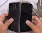 Can the 9 Pro Fold withstand some sand? (Image source: JerryRigEverything via YouTube)