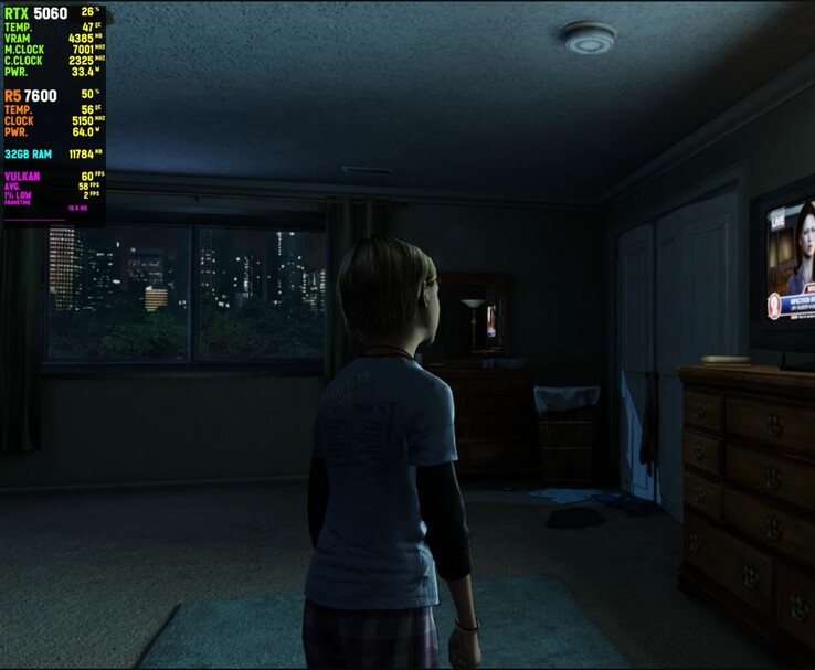 Gameplay screenshot of The Last of Us Remastered running on shadPS4 with an RTX 5060