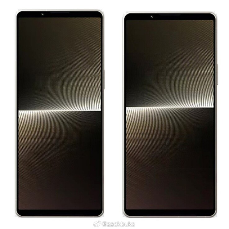 The Sony Xperia 1 VI (right) is projected to launch shorter and wider than its distinctively thin 1 V forebear. (Source: zackbuks on Weibo )