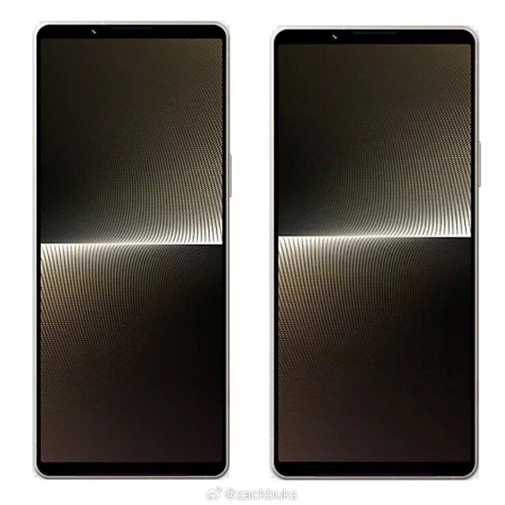 The Sony Xperia 1 VI (right) is projected to launch shorter and wider than its distinctively thin 1 V forebear. (Source: zackbuks on Weibo )