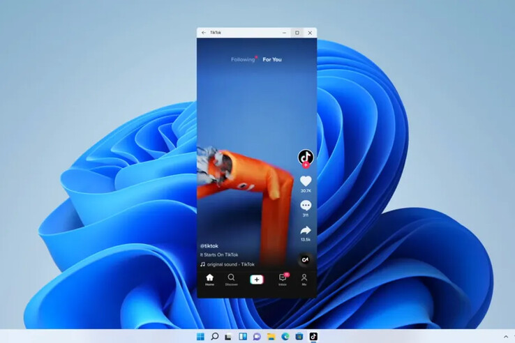 TikTok shown running on Windows 11. (Image source: Microsoft)