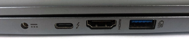 Left: 1x power supply, 1x USB 3.2 Type-C Gen 2 (with Thunderbolt 4), 1x HDMI, 1x USB 3.2 Type-A
