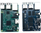 Spot the difference: The RPi 3B and the Banana Pi BPI M4. (Image source: CNX Software)