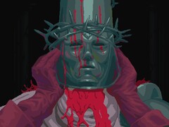 An image from the game Blasphemous showing a character.