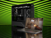 Nvidia has finally shown off the RTX 5050 GPU for desktops. Promo image displaying a laptop and a tower PC (image source: Nvidia)