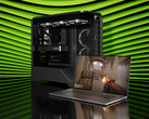 Nvidia has finally shown off the RTX 5050 GPU for desktops. Promo image displaying a laptop and a tower PC (image source: Nvidia)