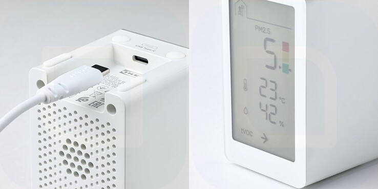 The alleged IKEA VINDSTYRKA smart air quality monitor. (Image source: iPhone Ticker)