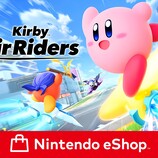The Kirby Air Riders Nintendo eShop banner is shown (Image source: Nintendo eShop with edits)