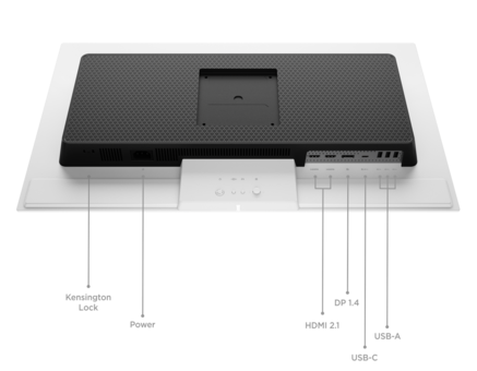 Lenovo Legion Pro 27UD-10 and Legion Pro 32UD-10: Ports. (Image Source: Lenovo)