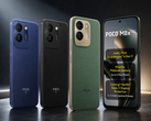 The Poco M8x 5G is available in cobalt blue, black, and leather green colorways