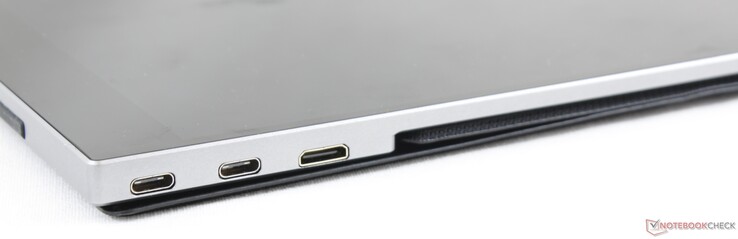 Right: 2x USB Type-C with Power Delivery and DisplayPort, mini-HDMI