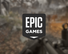 A screenshot from Wave Gods: Ammo Night with the Epic Games logo overlaid on top. 