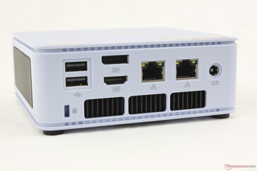 Rear: 2x USB-A 2.0, DisplayPort (4K60), HDMI 2.0 (4K60), 2x RJ-45 (2.5 Gbps), Ac adapter, Kensington lock