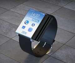 In its default state, the smartwatch features a bulky casing underneath the display. (Source: Let's Go Digital)