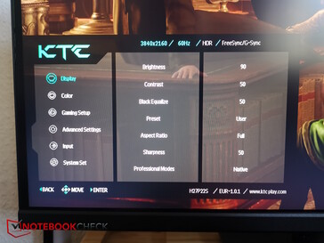 The main menu