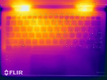 Surface temperatures stress test (top side)