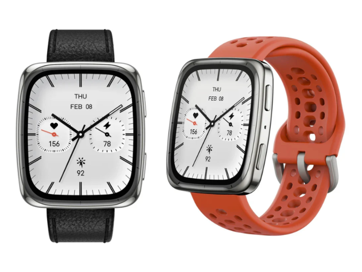 The Amazfit Active 2 Square smartwatch comes with two straps. (Image source: Amazfit)