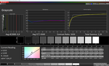 Grayscale (color scheme standard, color temperature standard, target color space sRGB)