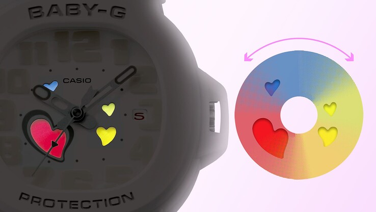 The Casio G-Shock BGA-10-7A watch has a color changing design. (Image source: Casio)