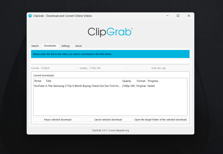 ClipGrab in action (Image Source: Antony Muchiri)